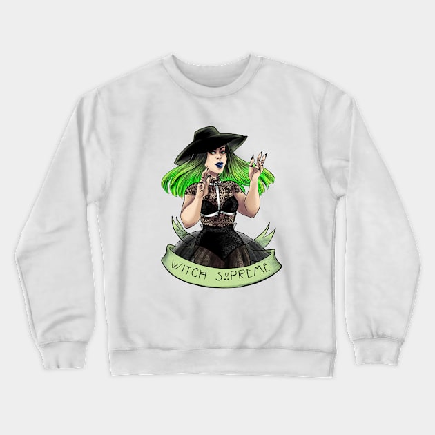 Witch Supreme Crewneck Sweatshirt by swinku